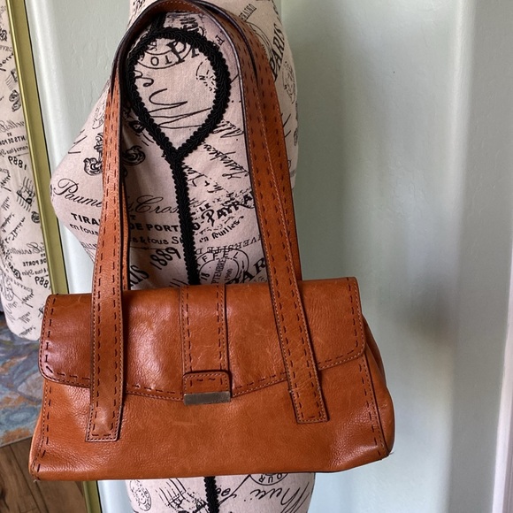 Vintage Fossil Distressed“tan” Leather Crossbody Bag - Picture 2 of 9